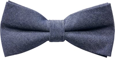 Diepblauwe Denim Voorgebonden Vlinderdas
