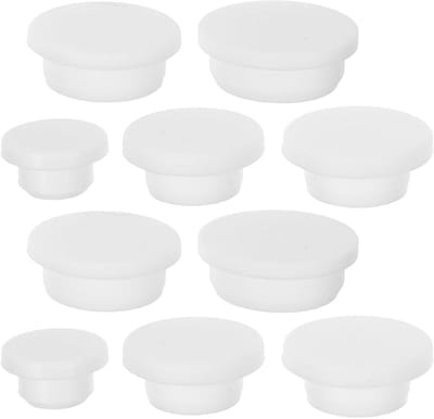 Siliconen Afvoerpluggen - Badstop Set - Lekkages Dichten - Veelzijdige Maten - 10 Stuks - Wit