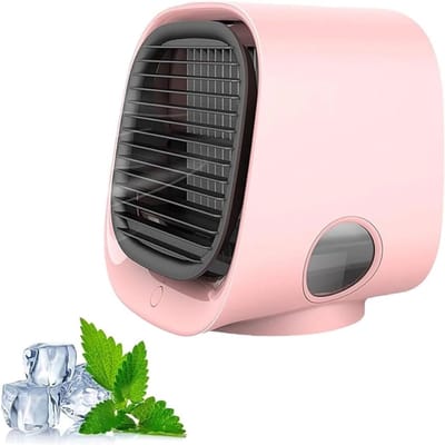 Draagbare Airconditioner - Met Tank & Led Nachtlampje, 4 Snelheidsinstellingen, Koelen in 90 Seconden - roze