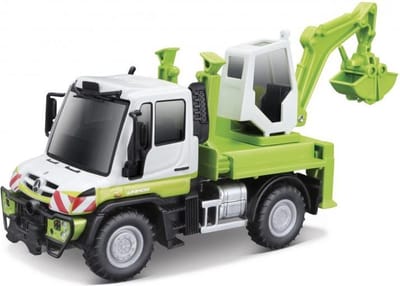 Maisto MERCEDES-BENZ UNIMOG U430 - CONSTRUCTION TRUCK wit/groen modelauto schaalmodel 4,5"