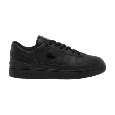 Lacoste Heren T-Clip Set Leren Trainers (Zwart)