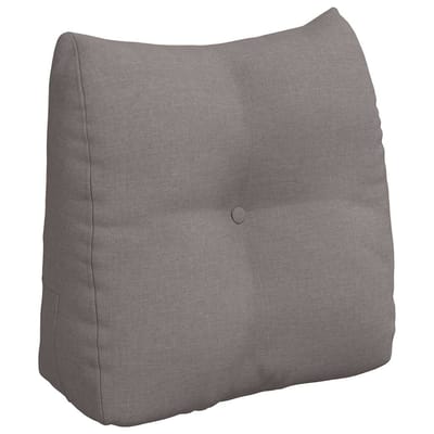 vidaXL - Rugkussen - Taupe - 45 - x - 24 - x - 50 - cm - Stof