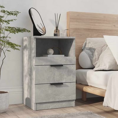 vidaXL - Nachtkastjes - 2 - st - Betongrijs - Standard - Engineered - wood