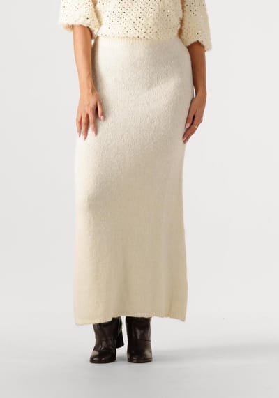 Ydence Knitted Skirt Eveline Rokken Dames - Creme - Maat XS