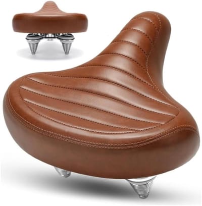 White-Label® Fietszadel Heren en Dames - Comfort Gel - Inclusief Zadelstrop - Bruin