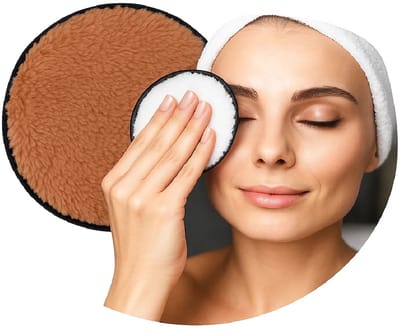 Set van 2 Wattenschijfjes I Microvel Reinigingspad I Cleansing Puffs I Wasbaar I Make-up Remover Pads