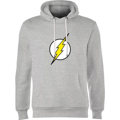 Justice League Flash Logo Hoodie - Grey - S