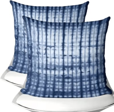 buitenkussen hoes 2stuks blauw-wit design7