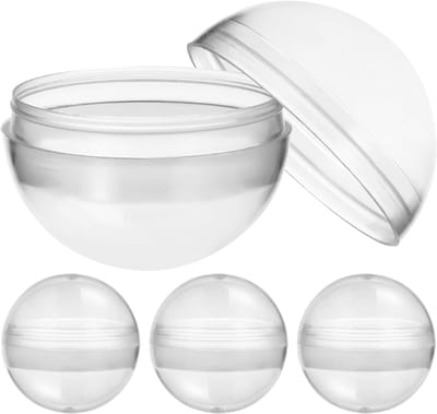 100 Stuks Kleine Transparante Capsules Lege Vulbare Capsules voor Verkoopautomaten en Verrassingsgeschenken, 32mm Rubberballen