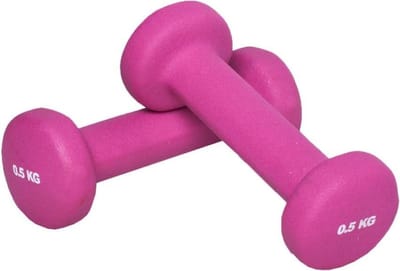 Gorilla Sports Dumbellset - Halterset - Aerobics - Vinyl - 1 kg (2 x 0,5 kg)