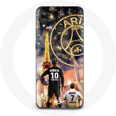 Coque pour Huawei P20 Lite PSG Neymar et Mbappé Joyeux noël