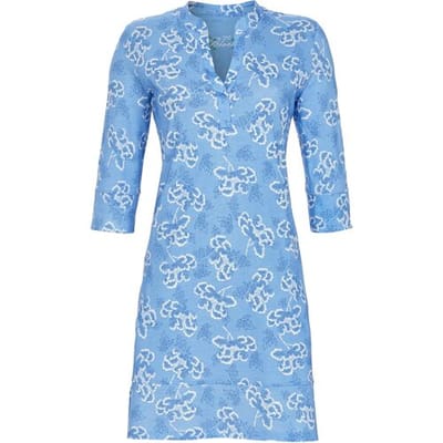 Gebloemd Ringella nachthemd blauw - Blauw - Maat - 42