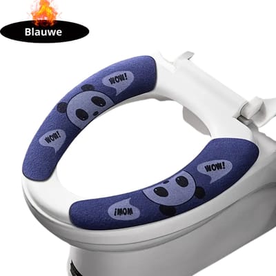 Nivard Wasbare Toiletbril Cover - Wc Bril Hoes - Toiletbril - Wc Deksel - Toiletafdekking - Verwarmde Wc Bril - Blauwe Panda - 2pc