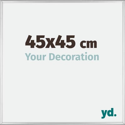 Your Decoration - Fotolijst 45x45 cm - Aluminium - Zilver Hoogglans - Kent