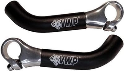 Bar Ends Aluminium Gebogen Zwart
