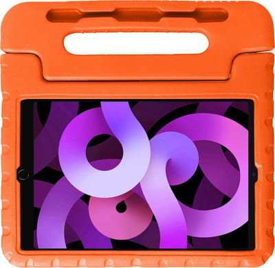 Hoesje - Geschikt voor Apple iPad Air 5 (2022) - 10.9 inch - 5e Generatie - M1 - Kinderhoes Shockproof Bumper - Kidsproof Case - Tablet Hoes - Kinder Hoes Cover - Oranje