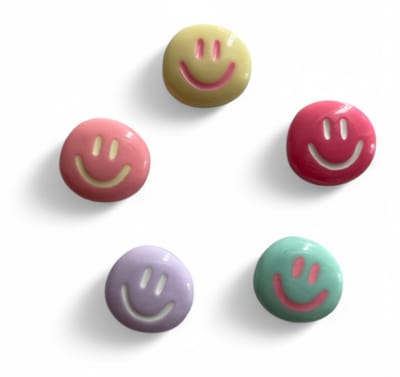 TLVX 5 stuks Vrolijke Smiley Magneten 3D / Leuke Koelkast Magneten / Foto magneten / Smileys Whiteboard magneten / Speel- en Leer Magneten / School / Boodschappenlijst / Notitie / Memo bord / Kantoor / Schoolbord / Magnetisch / Kleur Magneetjes