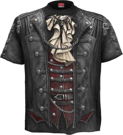 Spiral Heren Tshirt -S- GOTH WRAP Zwart