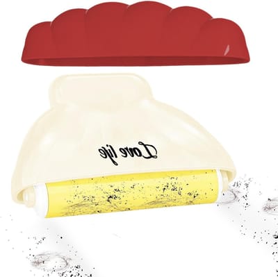 Pluizenroller Kleding - Pluisroller Lintroller - Huisdierharen Verwijderen - Herbruikbaar met Deksel - 6x7x8 cm - Wit