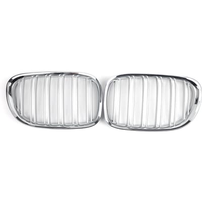 Voorbumpergrille Automotive Grilles 2 stuks Zilveren Grille Vervanging voor BMW 7 Serie F01 F02 4D 4D zilver