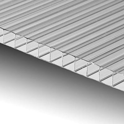 Polycarbonaat Platen - Holle Kamer Platen - Kas Dakbedekking - Praktisch Onverwoestbaar - 6 mm 64x98 cm