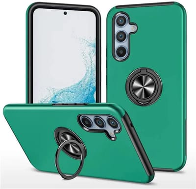 Telefoonhoesje Met Vingerring & Magneet voor Telefoohouders - Hoesje Geschikt voor: Samsung Galaxy A16 - Groen