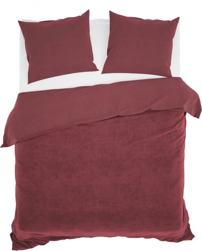 Zo! Home Velluto Dekbedovertrek - Lits-jumeaux - 240x200/220 cm - Spicy Red