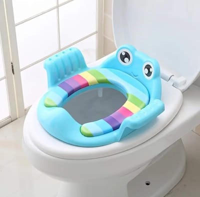 WC verkleiner-Blauw-Kinder Wc Bril-Licht ontwerp-hygienisch voor onderweg-met kussen-