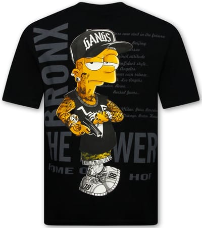 T shirt Heren met Print - T shirt Heren - T shirt Heren Grappig- Fun Shirts Simpsons -1982- Zwart