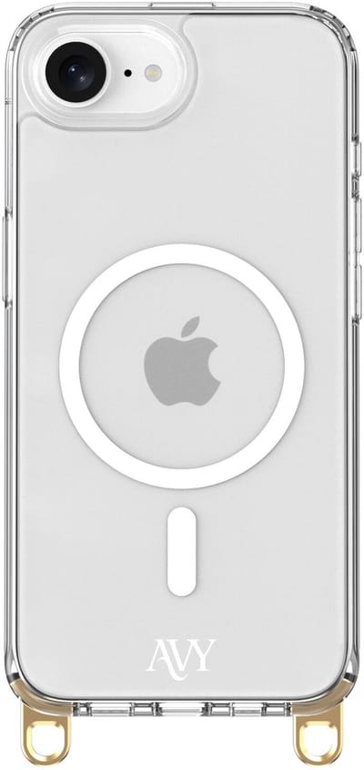AVY Transparant Hoesje | Geschikt voor Apple iPhone 17e / 16e | Compatibel met MagSafe | Clear Case | Haakjes voor koord