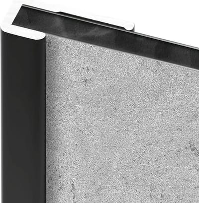 Schulte achterwand - eindprofiel zwart - lengte 210 cm D1901621-68