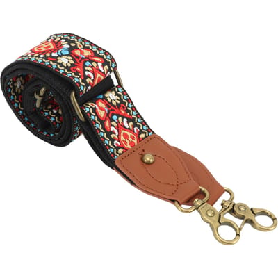Retro Etnische Stijl Camera Riem Geweven Verdikt Polyester Camera Nek Schouderband Buiten rood