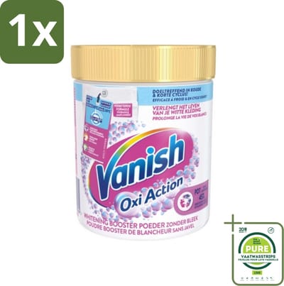 1 x Vanish Oxi Action - Vlekkenverwijderaar - Wasbooster - Zonder Bleek - Witte Was - 530 Gram - Vlekkenverwijderaar - Wasbooster - Witte Was - Vlekken Verwijderen - Wasverzachter