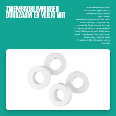 Dailygoods- Zwembadklimringen 4 Stuks - PVA Materiaal - Geschikt voor M200/M400/M500/DX3/DX4/DX6 - Duurzaam - Veiligheid - Eenvoudig te installeren - Zwembadaccessoires