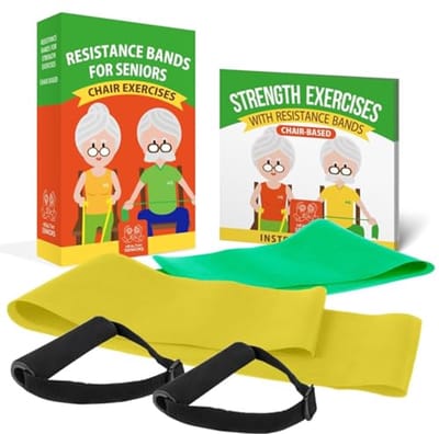 Stoeloefeningen voor Senioren - Verstelbare Fitnessapparatuur met Weerstandsbanden en Oefengids