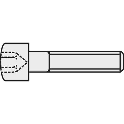 TOOLCRAFT 839681 Cilinderkopschroeven M4 30 mm Binnenzeskant (inbus) DIN 912 Staal 8.8 gezwart 100 stuk(s)