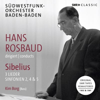 Südwestfunk-Orchester Baden-Baden, Hans Rosbaud - Sibelius: 3 Lieder And Sinfonien Nos. 2, 4 & 5 (2 CD)