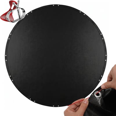 Zwembaf afdekzeil - Ø 460 cm - rond - zwart