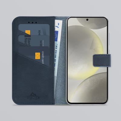 My Style Telefoonhoesje geschikt voor Samsung Galaxy S24 Hoesje | My Style Flex Wallet Bookcase Portemonnee | Pasjeshouder voor 3 Pasjes | Telefoonhoesje voor Pinpas / OV Kaart / Rijbewijs - Royal Blue | Blauw