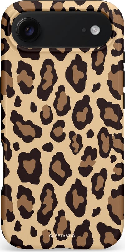 Casetastic hoesje geschikt voor Apple iPhone Air - MagSafe - Dubbellaagse bescherming - Wilde Panter - Fashion Case - Zwart Taupe Crème
