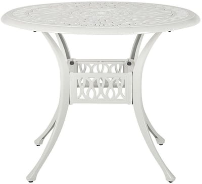 ANCONA - Tuintafel - Gebroken wit - 90 x 90 cm - Aluminium