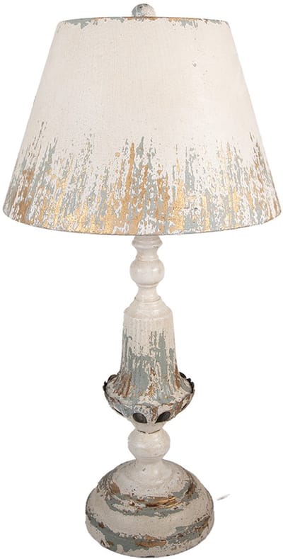 Clayre & Eef Tafellamp Ø 36x70 cm Beige Metaal