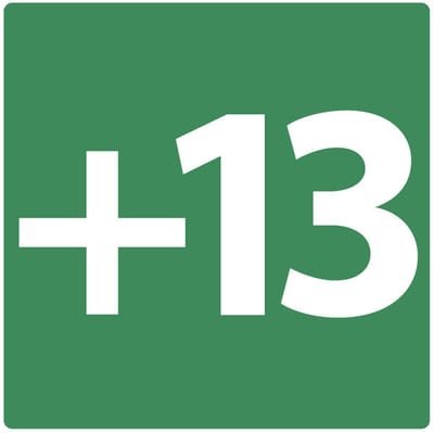 Niveau +13 bord - kunststof 100 x 100 mm