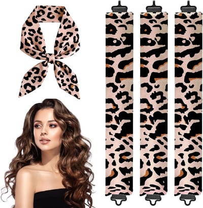 Set van 3 Warmtevrije Krulrollers en Nachtrollers - Verstelbare Fluwelen Styling Set voor Salonachtige Golven en Gemakkelijk Haarstyling