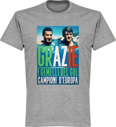 Grazie Gemelli Vialli & Mancini T-Shirt - Grijs - S