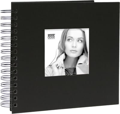 Deknudt Frames spiraalfotoalbum - zwart - 48x pagina zwart 20x20 cm