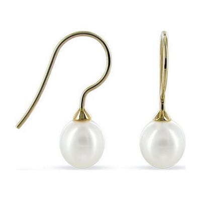 Luna-Pearls - 311.0682 - Oorbellen - Zoetwater gekweekte parel 7,5-8mm - 14K geelgoud