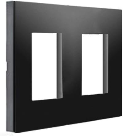 Afdekraam 2 elementen - Schakelaarmateriaal - Elektrische installatie - Inschroevend - 2 voudig - Donker