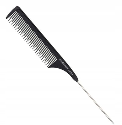 Professionele Haar Kam Model - Kam voor het Touperen van Haar - Metalen Spies, Carbon