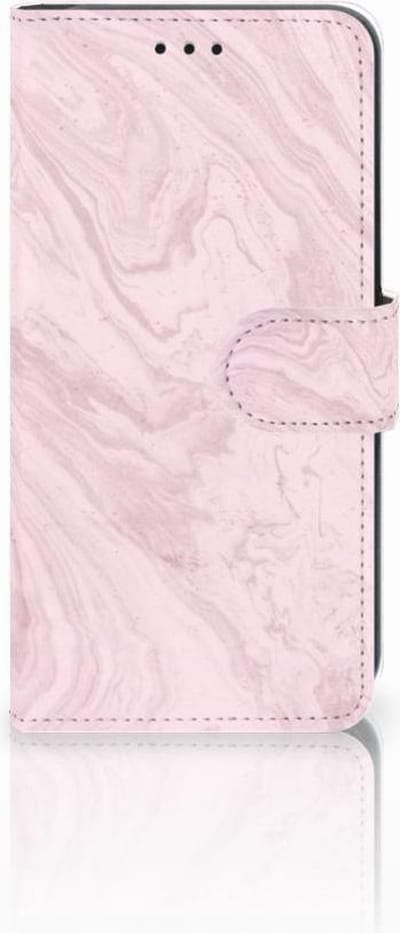 Xiaomi Mi A2 Lite Bookcase Marble Pink - Origineel Cadeau Vriendin